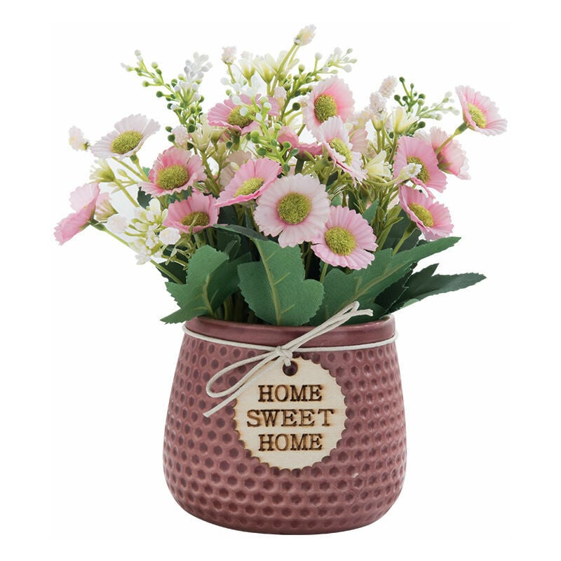 Macaron - Artificielle Faux Fleurs,Plante Artificielle Interieur Petite,Plante Artificielle Interieur Exterieur, Fausse Plante Decoration pour Maison