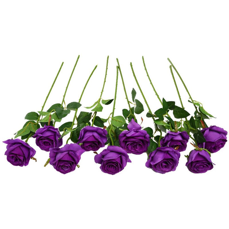 Tlily - Artificielle Fleurs de Soie Faux Bouquet Arrangement pour Home Party Mariage Jardin DéCor, 10 Pcs