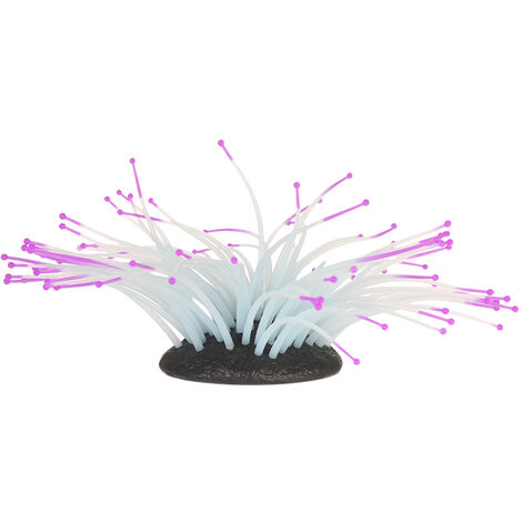 Artificielle lumineuse anemone aquarium decorations d'amenagement paysager faux aquarium anemone petit violet