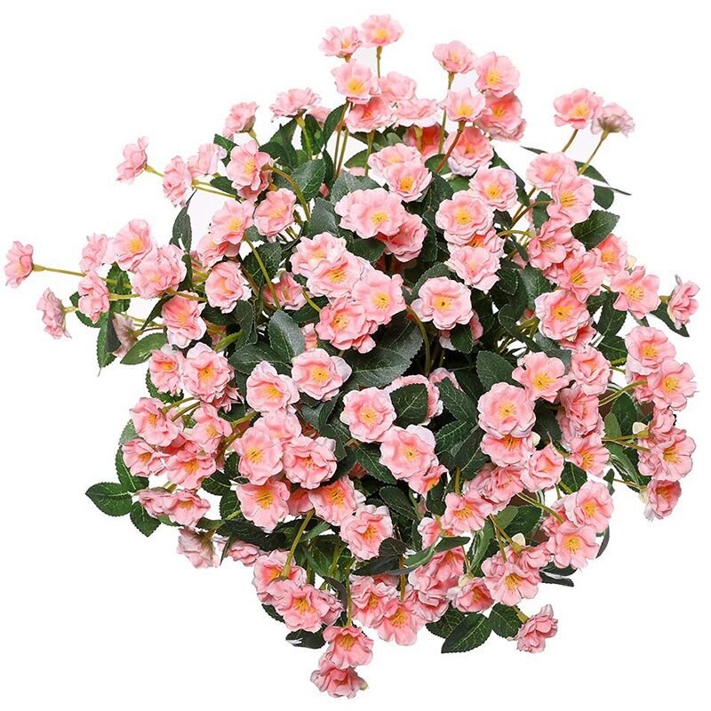 Artificielle Petite Fleurs Sauvages Fausses en Plein Air Bouquet en Floral IntéRieur ExtéRieur à Suspendre Planteur Cuisine Bureau Mariage Jardin