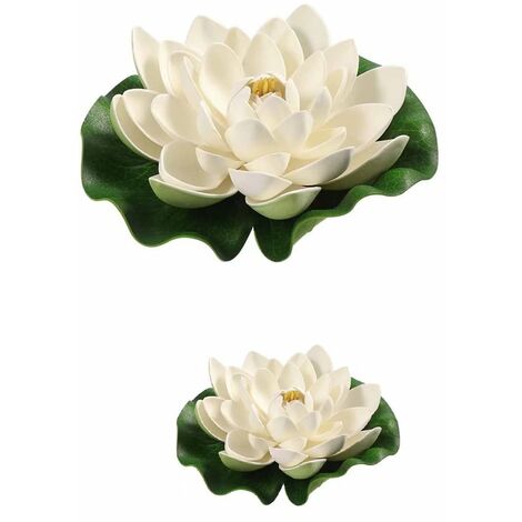 Artificielles de lotus pour étang Versailles10cm,17cm 2 pièces