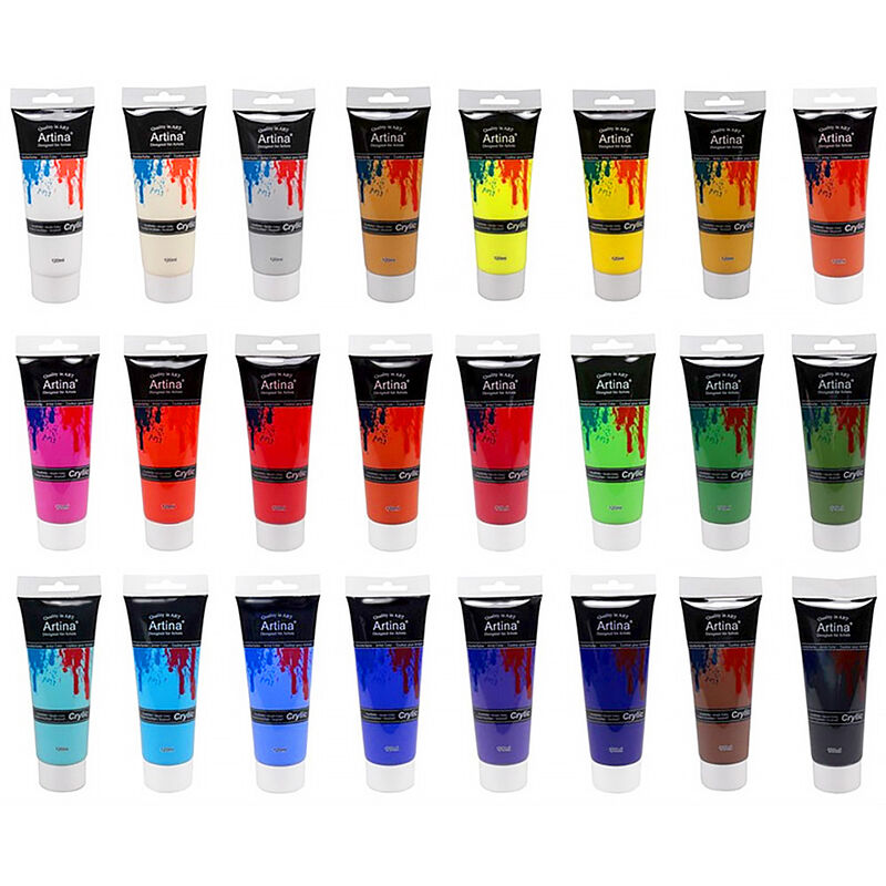 

Artina Crylic - Set de colores acrílicos de Artina 24 x 120 ml