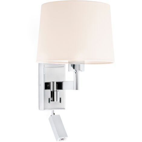 ARTIS Aplique con lector cromo/beige