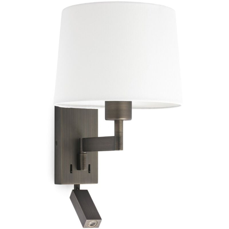 

ARTIS Aplique de pared con lector bronce/blanca - BRONCE ENVEJECIDO