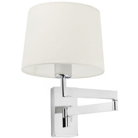 FARO BARCELONA Gelenkige Wandleuchte innen chrom/beige 68495-02