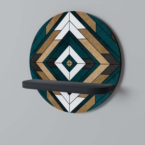ARTISTIC GEOMETRY Rundes Regal Schwarz