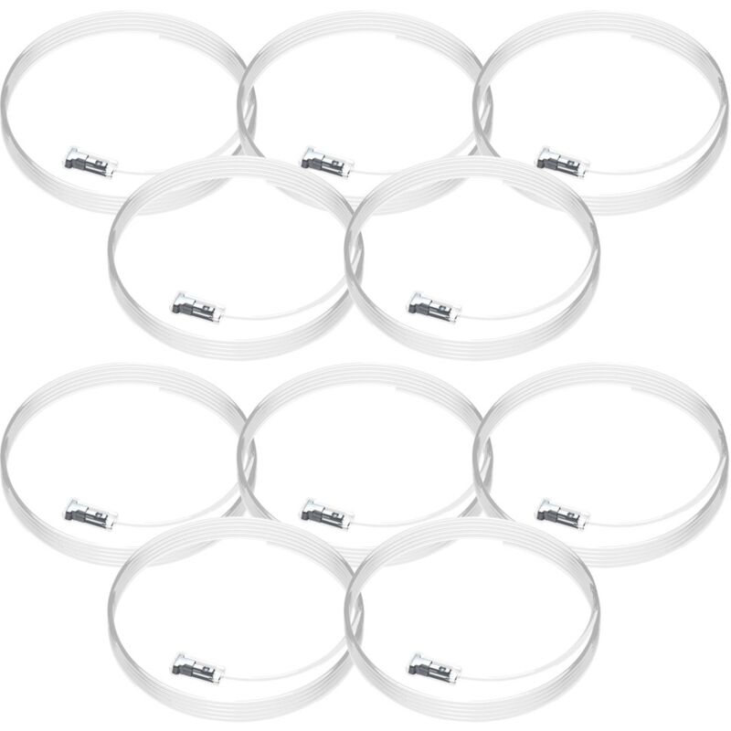 Lot de 10 Câbles Perlon Twister Cliq2Fix 150 cm - Suspension Sécurisée et Discrète pour Cadres et Tableaux - Compatible Cimaises Artiteq
