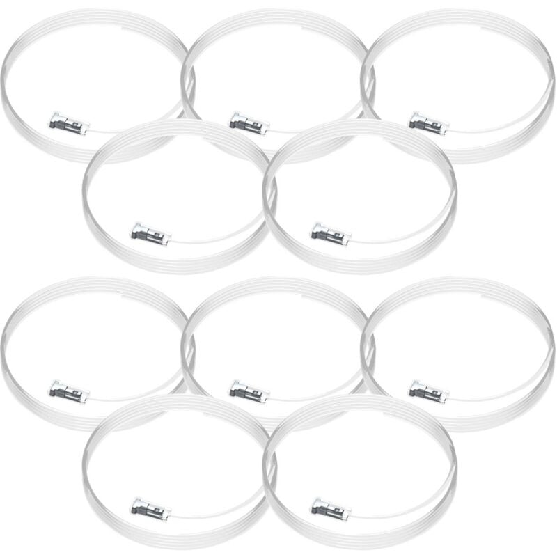 Lot de 10 Câbles Perlon Twister Cliq2Fix 100 cm - Accrochage Sécurisé et Discret pour Cadres et Tableaux - Compatible Cimaises Artiteq