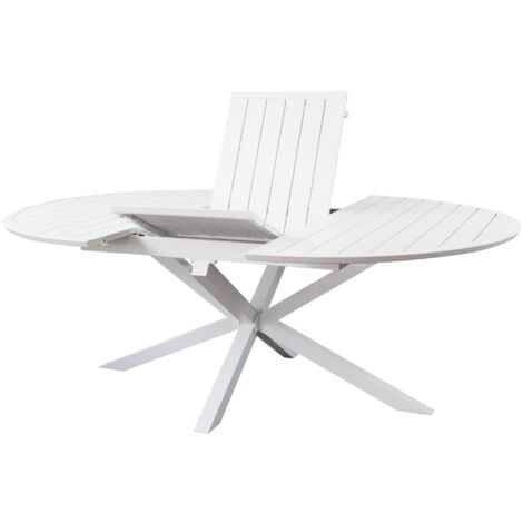 ARTORIUS - tavolo rotondo da giardino in alluminio allungabile 150/200 x 150
