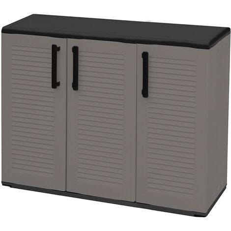 ArtPlast Armario de polipropileno, material reciclable y ecológico sostenible, bisagras de acero y estantes ajustables, 102x37x84 cm