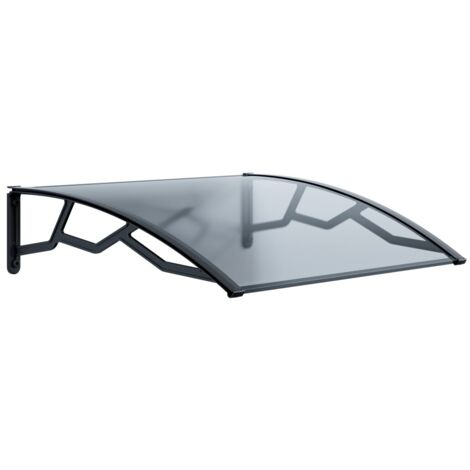 Artplast – Auvent de porte d'entrée 100 x 120 cm – Polycarbonate alvéolé 4 mm – Structure en polypropylène recyclé – Résistant aux intempéries