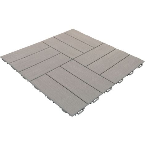 FRASCHETTI ArtPlast Baldosa para terraza exterior de 55,5 x 55,5 cm efecto cruzado – Colección Marte - Gris Claro