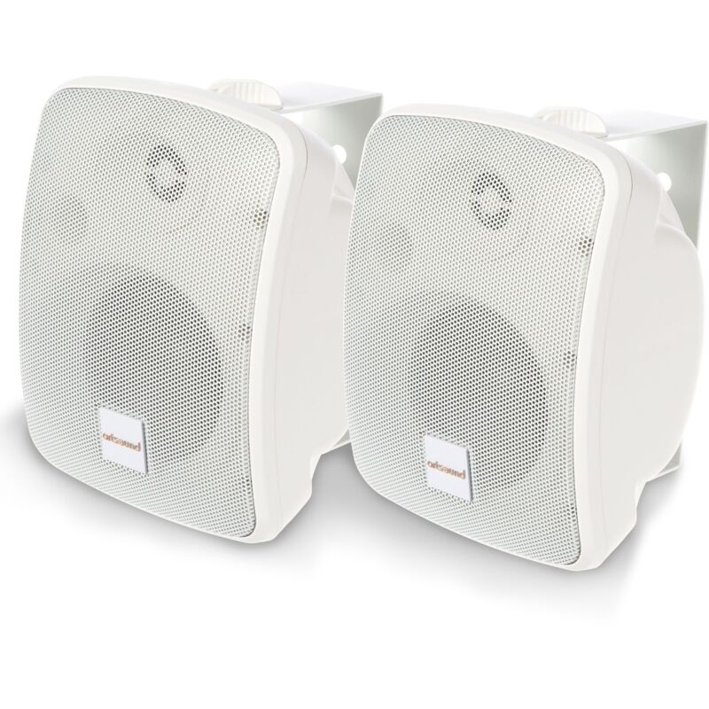 ASW65.2, Ensemble de 2 enceintes étanches, enceinte HiFi 2 voies, 20-140 watts, avec support mural, convient pour une utilisation intérieure et