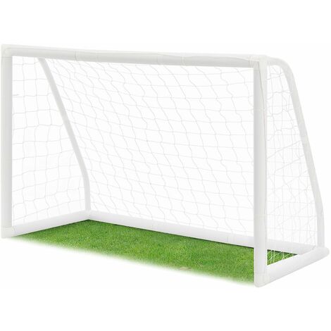 ArtSport Fußballtor mit Klicksystem für Garten in Weiß – Stabiles Fußball-Tor inklusive Netz & Tragetasche – 2 Größen