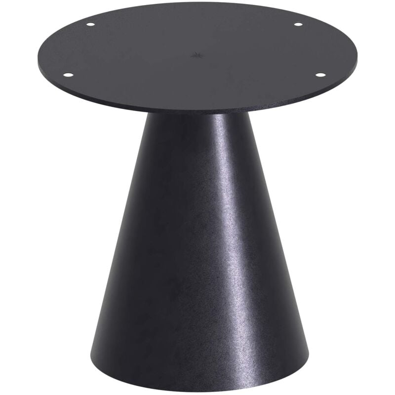 Frankystar - Artù - Base en cône pour table à manger ronde, en métal couleur noire