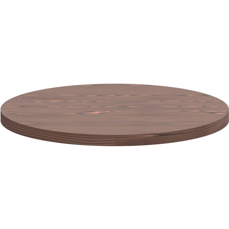 Artù - Plateau rond en bois stratifié ø 120 cm, couleur bois foncé