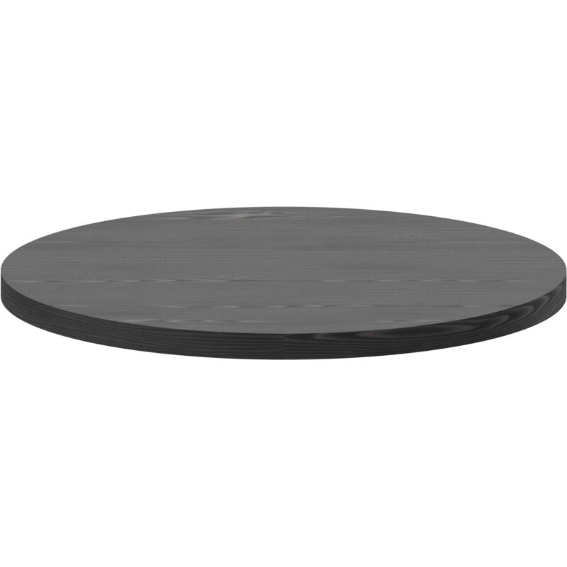 Artù - Plateau rond en bois stratifié ø 120 cm, couleur noir