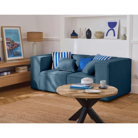 Arty - 2-sitzer modulares sofa - cord - blau