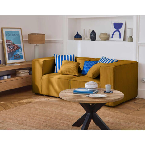 Arty - 2-sitzer modulares sofa - cord - gelb