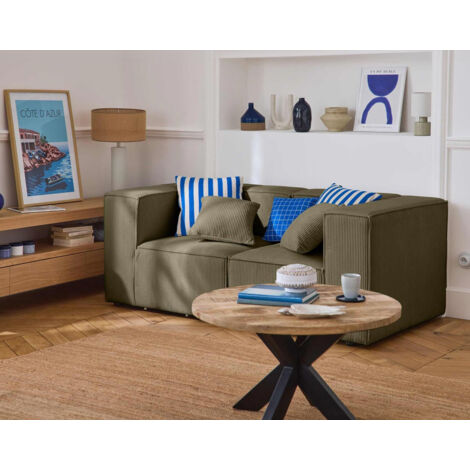 Arty - 2-sitzer modulares sofa - cord - grün