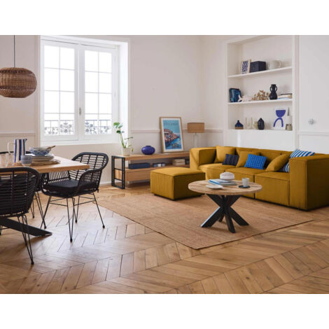Arty - 3-sitzer modulares sofa - cord - gelb