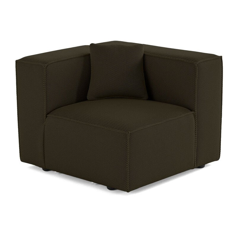 Lisa Design - Arty - module d'assise droit - en tissu mailles 3d - vert