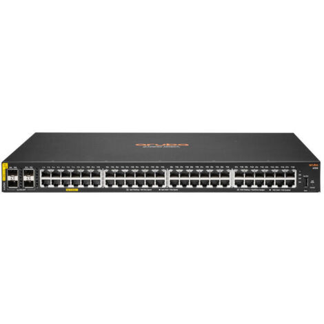 Aruba 6100 48G Class4 PoE 4SFP+ 370W Gestionado L3 Gigabit Ethernet (10/100/1000) Energía sobre Ethernet (PoE) 1U Negro