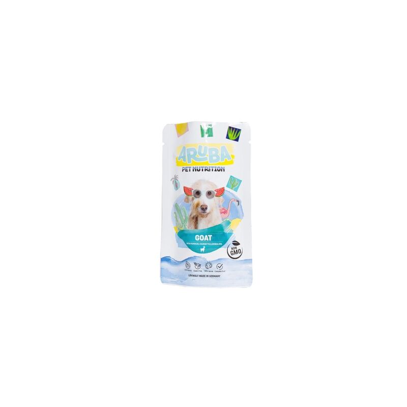 

Aruba Pet Nutrition - ARUBA Cabra, calabaza, calabacín y espirulina Comida húmeda perro 10 x 100gr