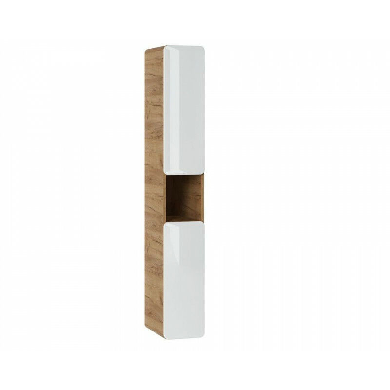 Colonne de salle de bain murale - H 170 x L 25 x P 39 cm - Archipel White - Livraison gratuite