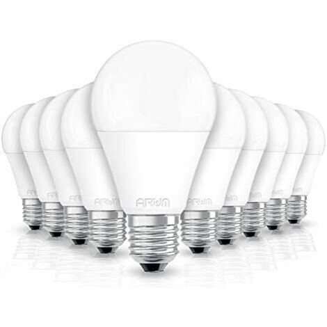 Arum 10er-Pack E27 A60 10,5W LED-Lampen (entspricht 75W) 1055lm, nicht dimmbar (warmweiß) [Energieklasse F]
