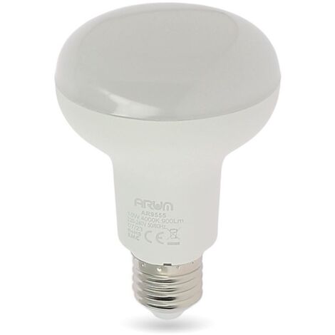 Arum Lighting – Ampoule LED E27 10W R80 – Équivalent 70W – 900 Lumens – Blanc neutre 4000K – Angle d'éclairage 120° – Classe F