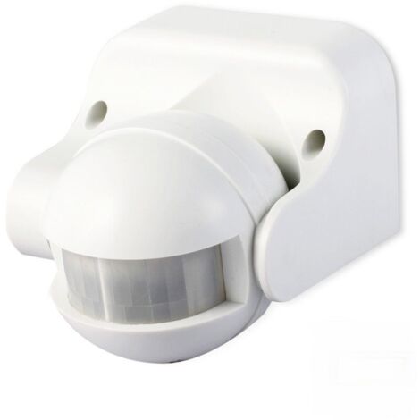 Arum Lighting – Détecteur de mouvement mural infrarouge IP44 – Angle de détection 180° – Distance 12m – Alimentation 220-240V AC – Installation intérieur/extérieur