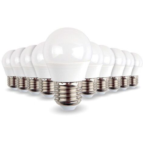 Arum Lighting – Lot de 10 ampoules LED E27 G45 5W 470 lumens – Blanc chaud 2700K – Angle 200° – Non dimmable – Classe F