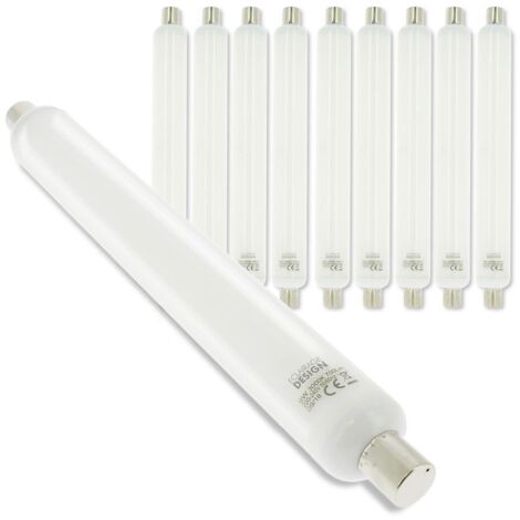 Arum Lighting – Lot de 10 tubes LED S19 9W – Équivalent 70W – Blanc neutre 4000K – Angle 360° – Allumage instantané – Longueur 30.9 cm