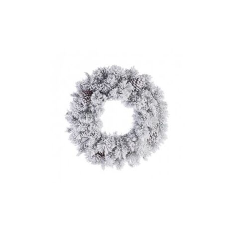 ARVES Corona navideña Nevado 60 cm detrás de la puerta