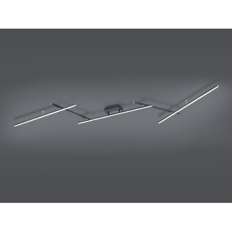 Arvin LED-Deckenleuchte mit verstellbaren Stangen schwarz RGB-Hintergrundbeleuchtung mit Multifunktions-Fernbedienung l. 245cm Moderne LED