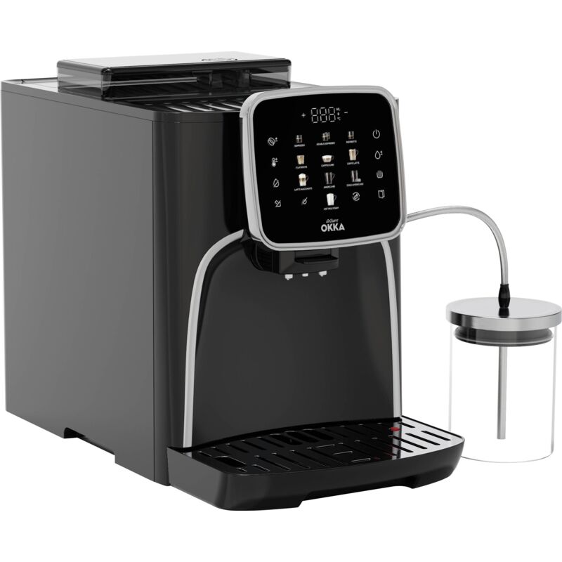 OK0028-0500 Cafetière chrome avec réservoir de lait, écran Y193483 - Arzum