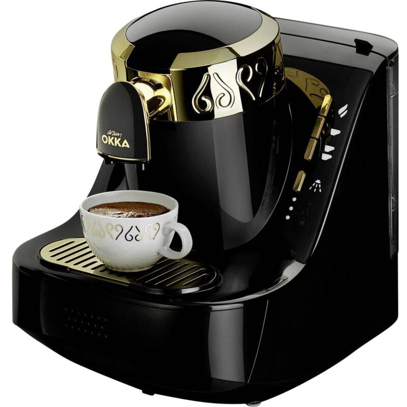 OK008-B Caffettiera elettrica Oro, Nero Capacità tazze=2 - Arzum