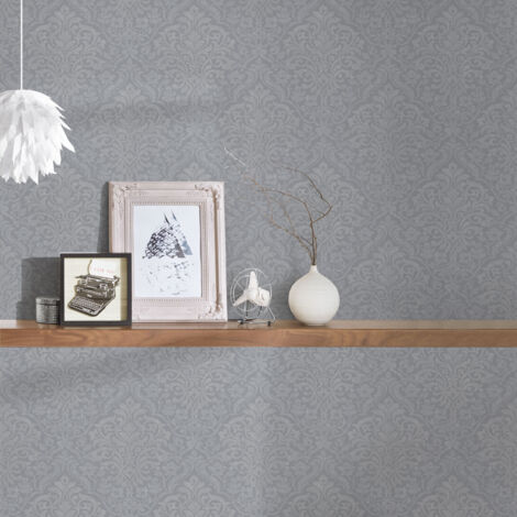 A.S. Creation Alpha  324801  Vliestapete Barock  0.53 m x 10.05 m  Grau