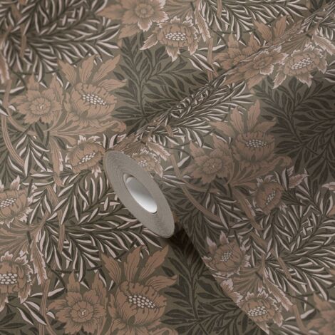A.S. Creation  Art of Eden  390584  Vliestapete  Blumenoptik  10.05 x 0.53 m  Braun  Wohnzimmer  Schlafzimmer  Flur  Küche  Esszimmer  Badezimmer  Bad  Arbeitszimmer  Büro  Diele