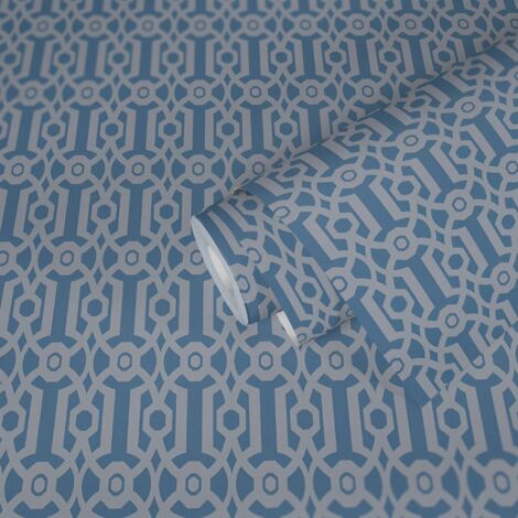 A.S. Creation  Art of Eden  390622  Vliestapete  Grafisch  10.05 x 0.53 m  Blau  Wohnzimmer  Schlafzimmer  Flur  Küche  Esszimmer  Badezimmer  Bad  Arbeitszimmer  Büro  Diele