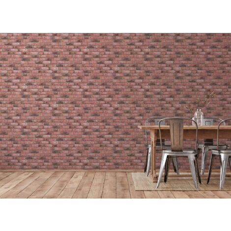 A.S. Creation  Bricks & Stones  388121  Vliestapete  Steinoptik  0.53 x 10.05 m  Rot  Wohnzimmer  Schlafzimmer  Flur  Küche  Esszimmer  Badezimmer  Bad  Arbeitszimmer  Büro  Diele