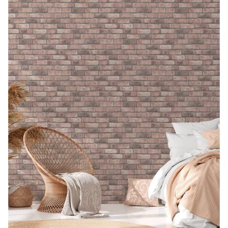 A.S. Creation  Bricks & Stones  388122  Vliestapete  Steinoptik  0.53 x 10.05 m  Grau  Wohnzimmer  Schlafzimmer  Flur  Küche  Esszimmer  Badezimmer  Bad  Arbeitszimmer  Büro  Diele