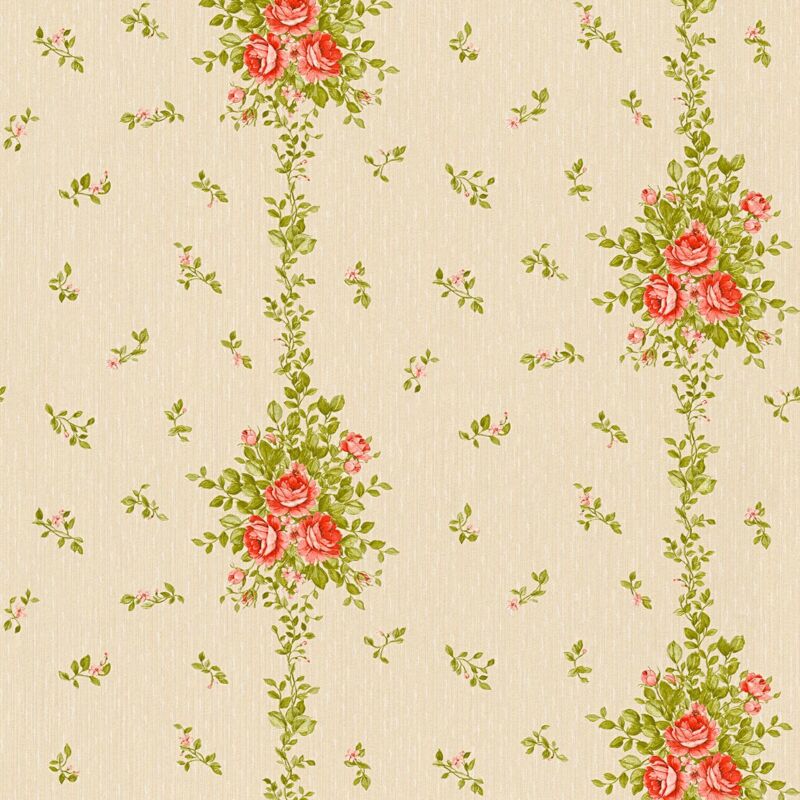 A.s.creations - as Creation Chintz Rose Garden Wallpaper Floral Textured Paste The Wall Vinyl