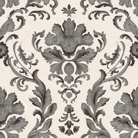 A.S. Creation Concerto 3  301901  Papiertapete Barockoptik  0.53 m x 10.05 m  Schwarz
