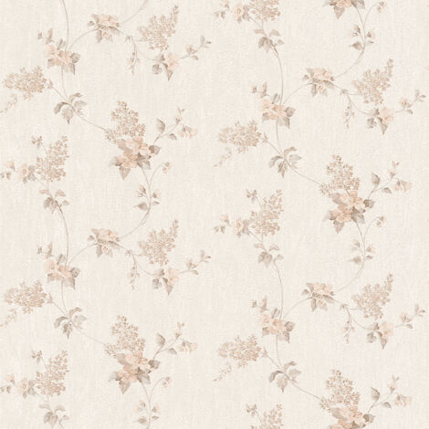 A.S. Creation Concerto 3 959282 Papiertapete Blumenoptik 0.53 m x 10.05 m Braun
