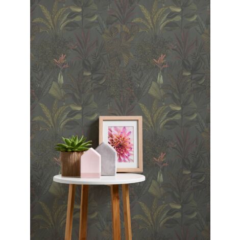 A.S. Création Drawn Into Nat 394332 Vliestapete Botanical / Dschungel 10.05 x 0.53 m Rot Wohnzimmer Schlafzimmer Büro