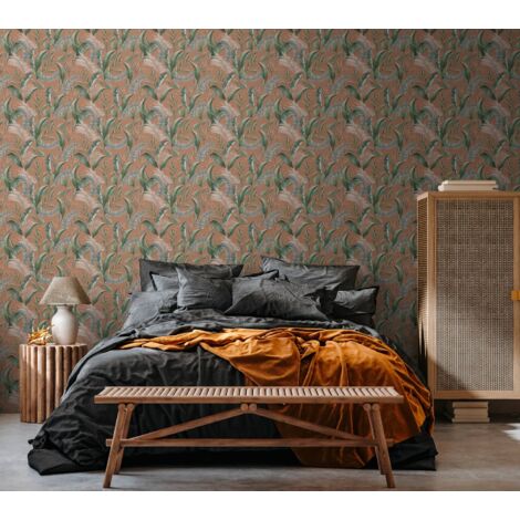 A.S. Création Drawn Into Nat 394362 Vliestapete Blumen / Floral 10.05 x 0.53 m Rot Wohnzimmer Schlafzimmer Büro