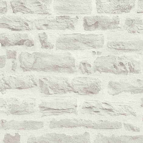A.S. Creation Elements  355804  Vliestapete Steinoptik  0.53 m x 10.05 m  Grau
