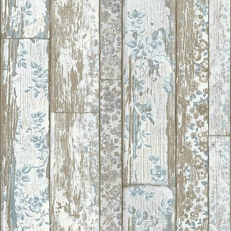 A.S. Creation Elements 361191 Vliestapete Holzoptik 0.53 m x 10.05 m Blau